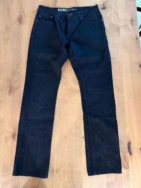 Free World Messenger Skinny Black Denim Jeans Size 33